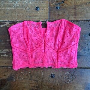 Victorias Secret Neon Pink Corset Top XS